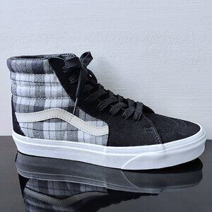 Vans Men's Sk8-Hi Shoes Suede / Canvas in Rebellious Vibes Grunge Plaid Multi